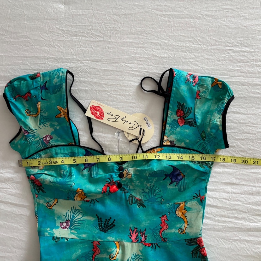 NWT! Lindy Bop Bella Dress in Seahorse Print XS - Picture 6 of 9